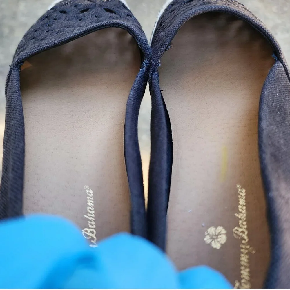 Tommy Bahama Selena Black Espadrilles Flat Shoes,  Size 9‎
